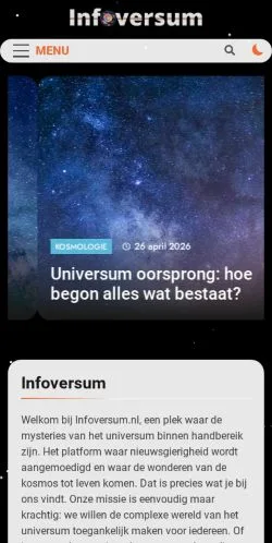 Voorbeeld van de site Infoversum, medium uit Nederland voor gesponsorde artikelen