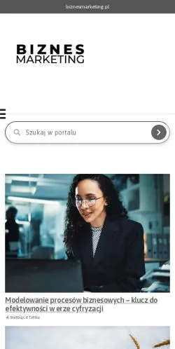 Anteprima del sito biznesmarketing.pl, media di Polonia per articoli sponsorizzati
