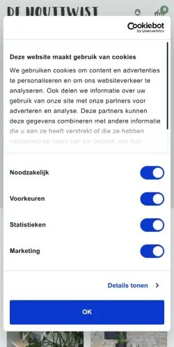 Anteprima del sito De Houttwist, media di Paesi Bassi per articoli sponsorizzati