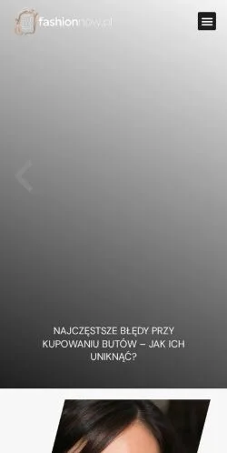 Anteprima del sito FashionNow, media di Polonia per articoli sponsorizzati