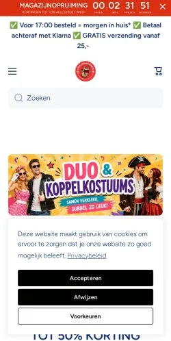 Podgląd witryny KrijgHonger, medium z kraju Holandia do artykułów sponsorowanych