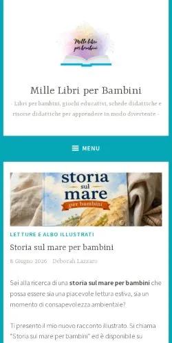 Podgląd witryny Mille Libri Per Bambini, medium z kraju Włochy do artykułów sponsorowanych
