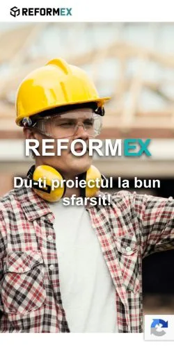Vista previa del sitio Reformex, medio de Rumanía para artículos patrocinados