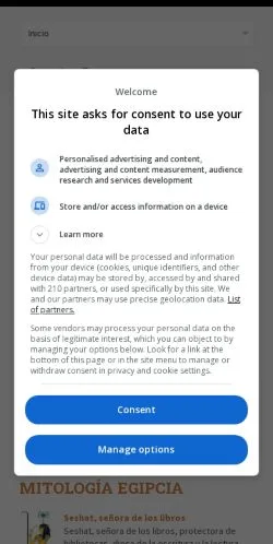 Anteprima del sito Sobre Leyendas, media di Spagna per articoli sponsorizzati