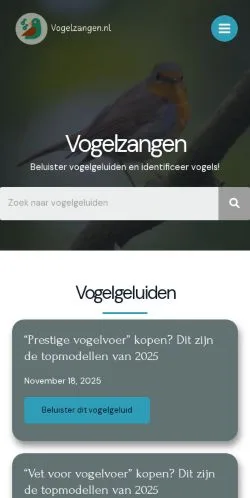 Podgląd witryny Vogelzangen, medium z kraju Holandia do artykułów sponsorowanych