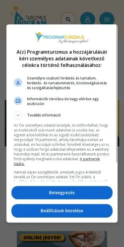 스폰서 기사용 헝가리 매체 Programturizmus 사이트 미리보기