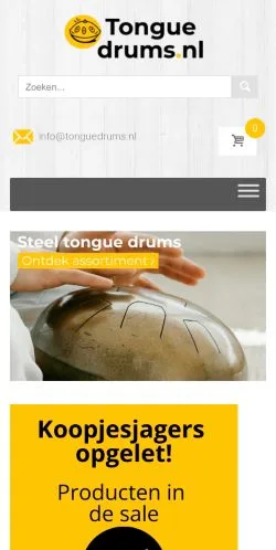 Anteprima del sito Tongue Drums, media di Paesi Bassi per articoli sponsorizzati