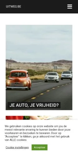 Podgląd witryny uitweg.be, medium z kraju Belgia do artykułów sponsorowanych