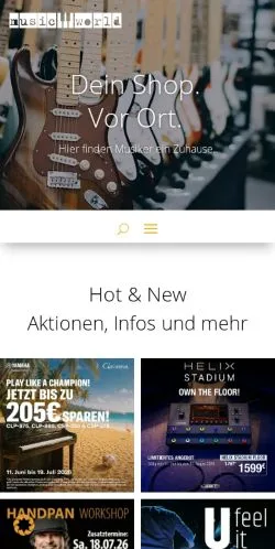 Anteprima del sito Music World, media di Germania per articoli sponsorizzati