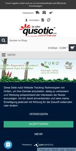 Forhåndsvisning af Qusotic Shop, medie fra USA til sponsorerede artikler