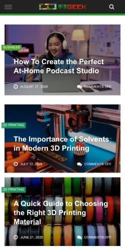 Anteprima del sito InfiniGEEK, media di Stati Uniti per articoli sponsorizzati