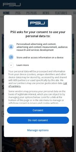 スポンサード記事向けのアメリカ合衆国メディア、PlayStation Universeのサイトプレビュー