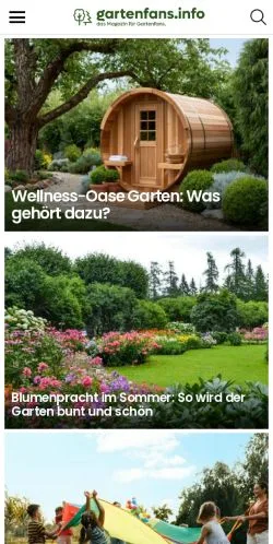 Anteprima del sito Gartenfans, media di Germania per articoli sponsorizzati