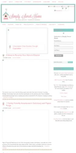 Vorschau der Website Simply Sweet Home, Medium aus Vereinigte Staaten für gesponserte Artikel