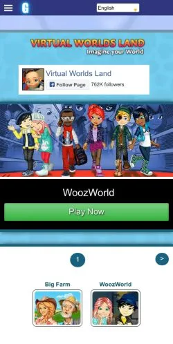 Vorschau der Website Virtual Worlds Land, Medium aus Vereinigte Staaten für gesponserte Artikel