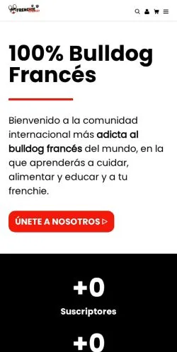 Anteprima del sito Frenchiemania, media di Spagna per articoli sponsorizzati