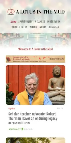 Anteprima del sito A Lotus In The Mud, media di Stati Uniti per articoli sponsorizzati