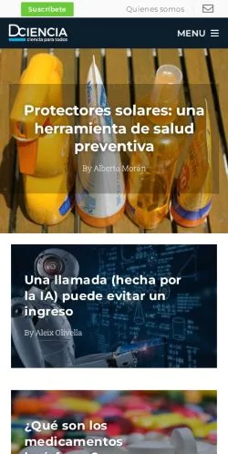 Anteprima del sito Dciencia, media di Spagna per articoli sponsorizzati
