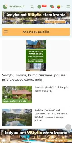Forhåndsvisning af PrieEžero, medie fra Litauen til sponsorerede artikler