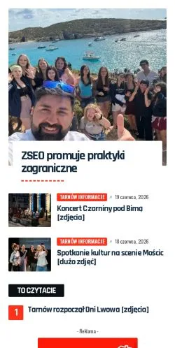 Anteprima del sito Tarnów IKC, media di Polonia per articoli sponsorizzati