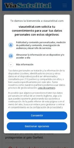 스폰서 기사용 스페인 매체 Via Satelital Latinoamérica 사이트 미리보기