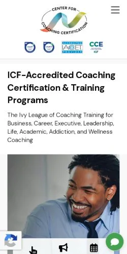 Pré-visualização do site Center For Coaching Certification, meio de Estados Unidos para artigos patrocinados