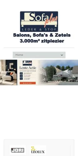Forhåndsvisning av nettstedet Sofaplus, medium fra Belgia for sponsede artikler