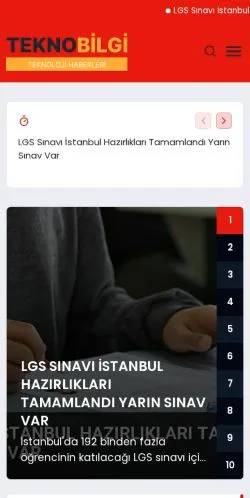 스폰서 기사용 튀르키예 매체 Tekno Bilgi 사이트 미리보기