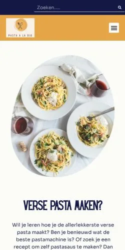 Anteprima del sito Pasta à la Dio, media di Paesi Bassi per articoli sponsorizzati