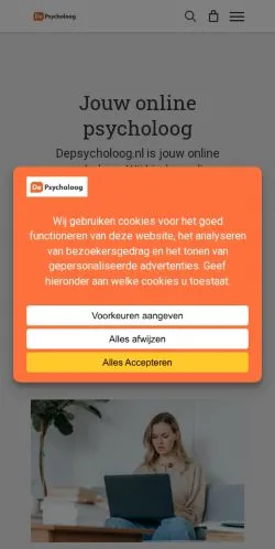 Vista previa del sitio De Psycholoog Amsterdam, medio de Países Bajos para artículos patrocinados