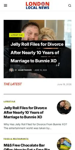 Anteprima del sito London Local News, media di Regno Unito per articoli sponsorizzati