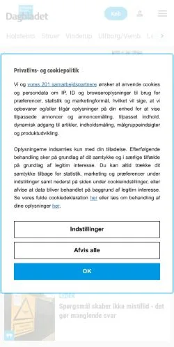 스폰서 기사용 덴마크 매체 Dagbladet Holstebro Struer 사이트 미리보기