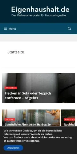 Anteprima del sito Eigenhaushalt, media di Germania per articoli sponsorizzati