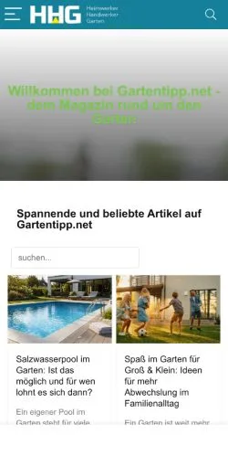 Aperçu du site Gartentipp, média de Allemagne pour articles sponsorisés