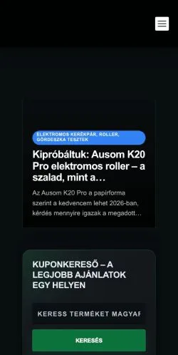 Podgląd witryny hoc, medium z kraju Węgry do artykułów sponsorowanych