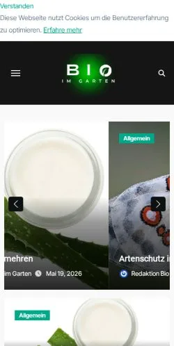 Anteprima del sito Bio Im Garten, media di Germania per articoli sponsorizzati