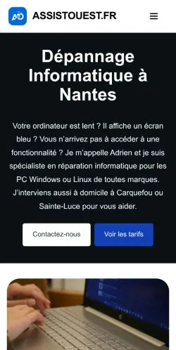 Anteprima del sito Assistouest Informatique, media di Francia per articoli sponsorizzati