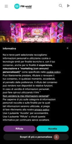スポンサード記事向けのイタリアメディア、FM-worldのサイトプレビュー