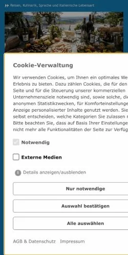 Anteprima del sito Italissimo, media di Austria per articoli sponsorizzati