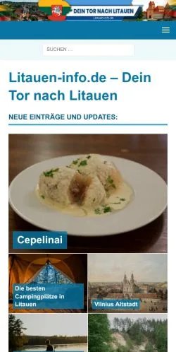 Podgląd witryny Litauen Info, medium z kraju Niemcy do artykułów sponsorowanych