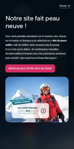 Anteprima del sito Passe Montagne, media di Francia per articoli sponsorizzati