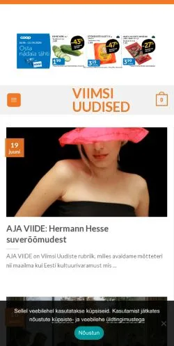 Anteprima del sito Viimsi Uudised, media di Estonia per articoli sponsorizzati