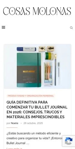 Anteprima del sito Cosas Molonas, media di Spagna per articoli sponsorizzati