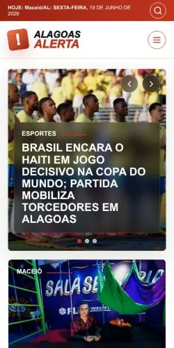 Anteprima del sito Alagoas Alerta, media di Brasile per articoli sponsorizzati