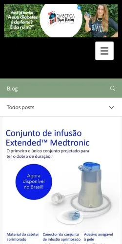 Anteprima del sito Diabética Tipo Ruim, media di Brasile per articoli sponsorizzati