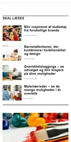Anteprima del sito familierne.dk, media di Danimarca per articoli sponsorizzati