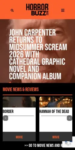 Forhåndsvisning av nettstedet HorrorBuzz, medium fra USA for sponsede artikler