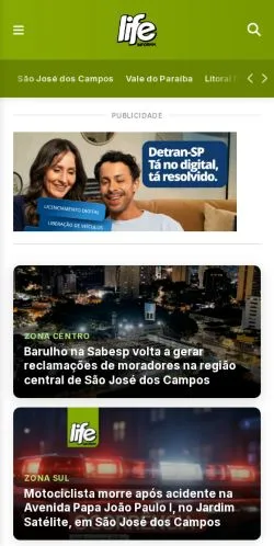Anteprima del sito Life Informa, media di Brasile per articoli sponsorizzati