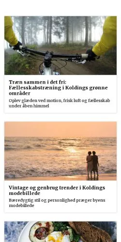 Anteprima del sito koldingfokus.dk, media di Danimarca per articoli sponsorizzati