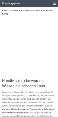 Anteprima del sito Kre8tiv, media di Germania per articoli sponsorizzati